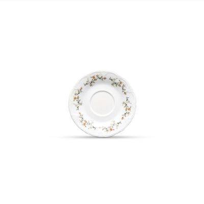 [741068] Untertasse braunes Blumen Retro, 16,5 cm