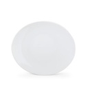 Teller oval Appetite aus Porzellan, 30,5 x 26 cm, weiß