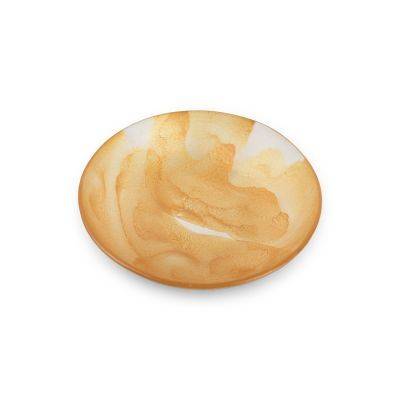 [642630] Schüssel Folia aus Glas, Ø 19,5 cm, H 4,5 cm, gold