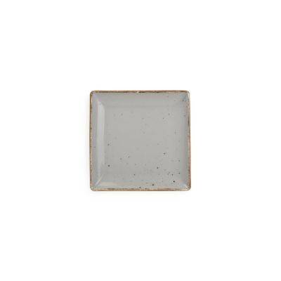 [740705] Teller Collect aus Porzellan, 11 x 11 cm, grau