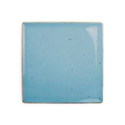 [740757] Teller Collect aus Porzellan, 25,5 x 25,5 cm, blau