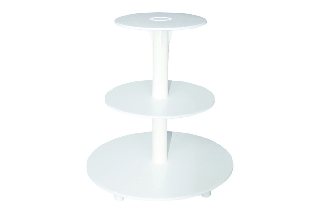 [200103] Etagen-Tortenständer aus Polystyrol, Ø 200 / 250 / 340 mm, 3-teilig