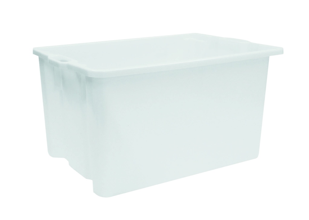 [202210] Stapelbehälter aus HDPE, 640 x 440 x 330 mm, weiß