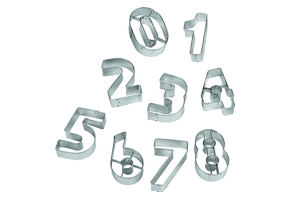 [199570] Ausstecher-Set aus Weißblech, 28 x 20 cm, 9 Stück