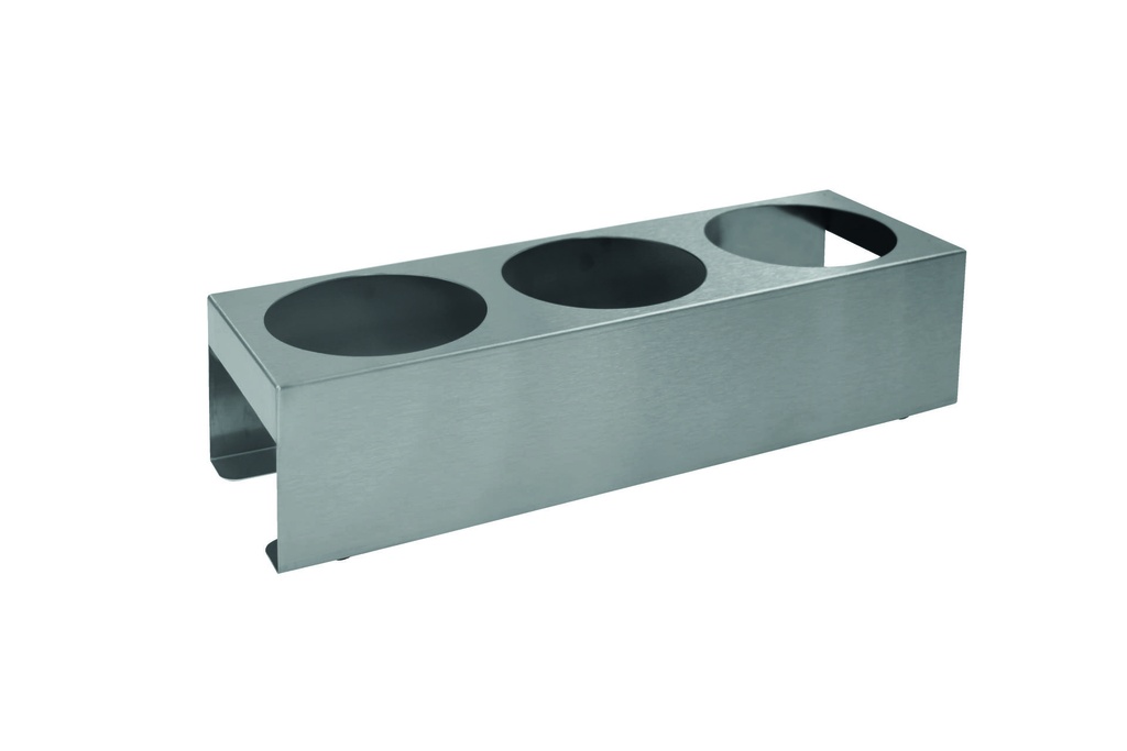 [152990] Ständer für runde Dosierspender aus Edelstahl, 400 x 130 x 100 mm