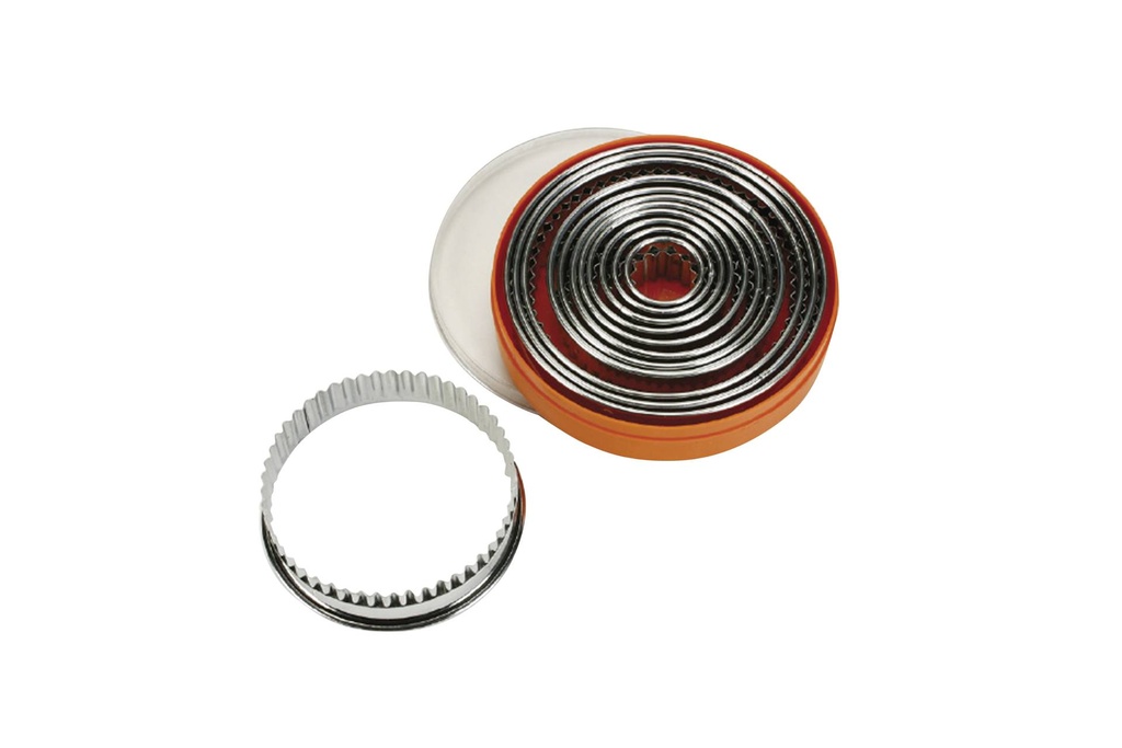 [199502] Ausstechersatz rund gezackt, 9 Stück