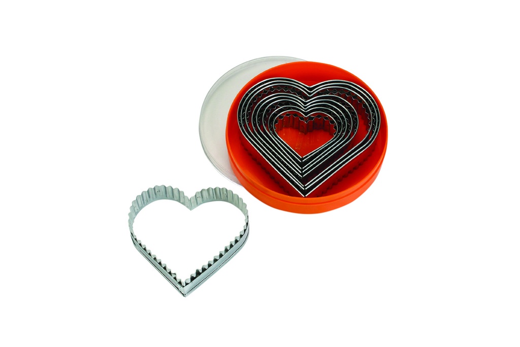 [199511] Ausstechersatz Herz, gezackt, 9-tlg.