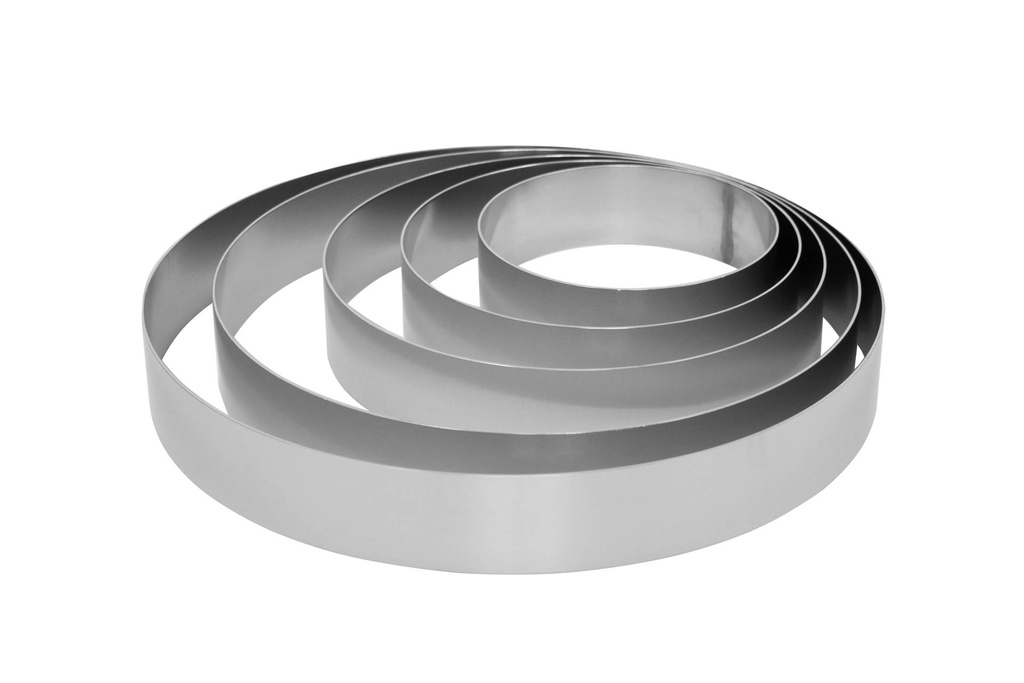 [156015] Tortenring-Set aus Aluminium, Höhe 60 mm, 5-teilig