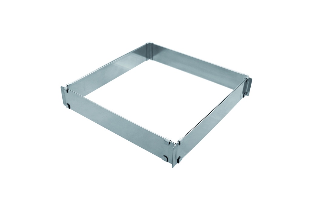 [155420] Backrahmen aus Edelstahl, verstellbar, 300 x 300 x 50 mm