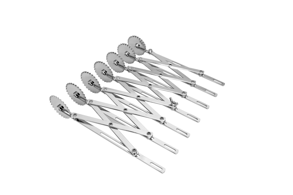 [153210] Teigschneider aus Edelstahl, 7 Rädchen gezackt