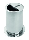 Messer-Abstreifbehälter aus Edelstahl, 180 x 130 mm