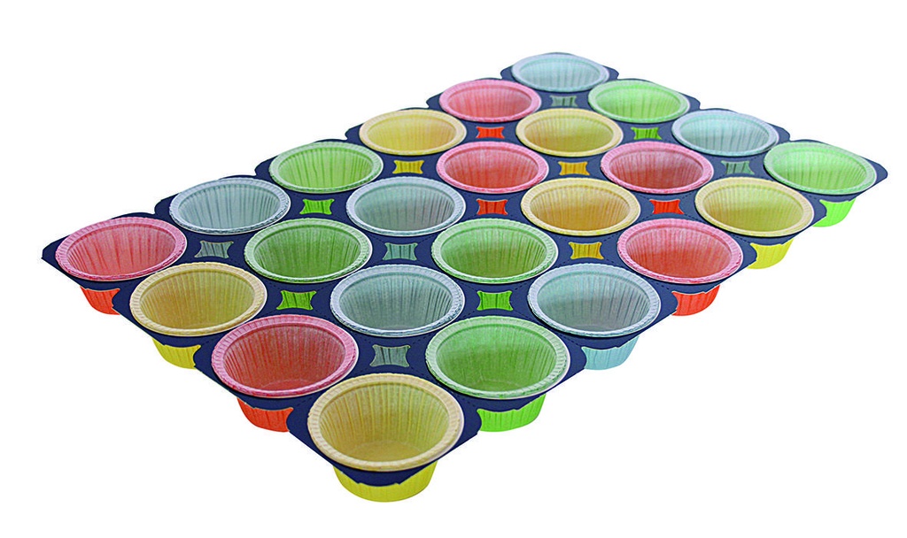 [122105] Muffinformen-Verbund aus Pergamentersatz, 338 x 504 mm, bunt