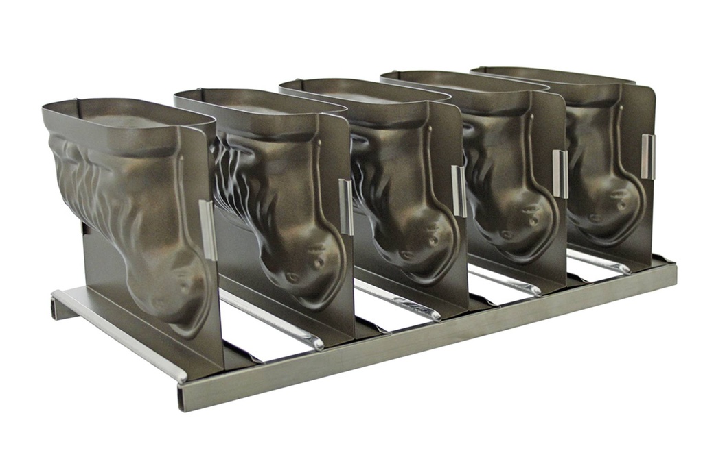 [968050] Lammform-Batterie aus Silikon, 5 x 1,0 l