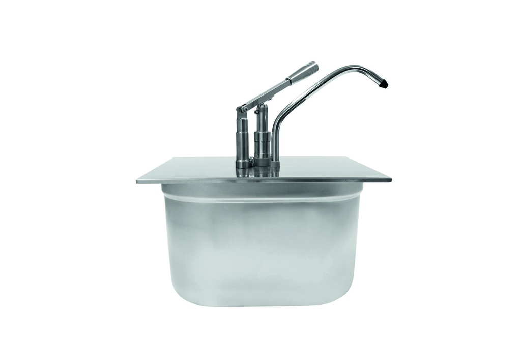 [152417] Hebel Dosierspender aus Edelstahl, GN 1/2