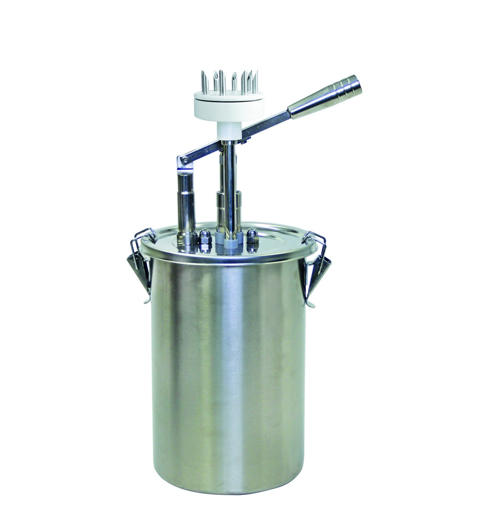 [152280] Hebel Dosierspender aus Edelstahl, Ø 180 mm, 470 mm