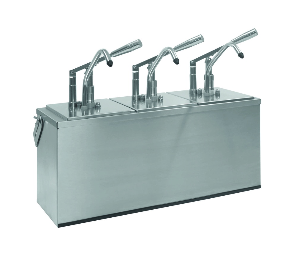 [152419] Hebel Dosierspender aus Edelstahl, 585 x 185 x 375 mm