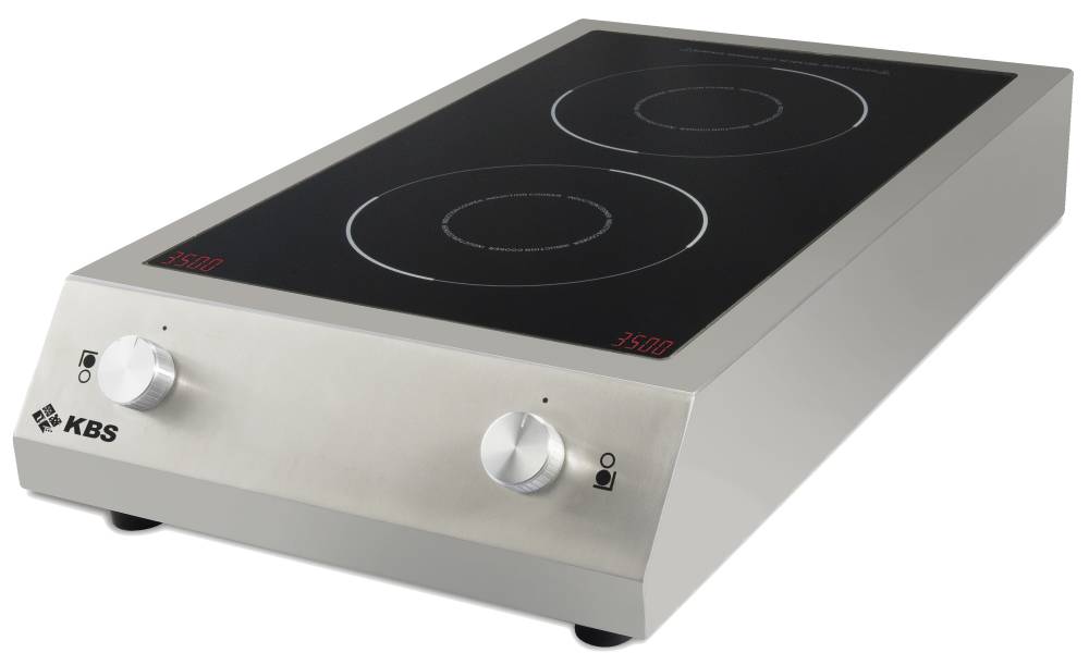 [10911015] KBS Induktions-Kochfläche mit Drehregler 2x 3,5 KW SCHOTT CERAN® Feld
