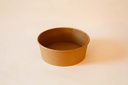 Karton Schale Ø185mm / 1200ml Braun, 300 Stk. Hartpapier / ohne Deckel / 300 Stk.