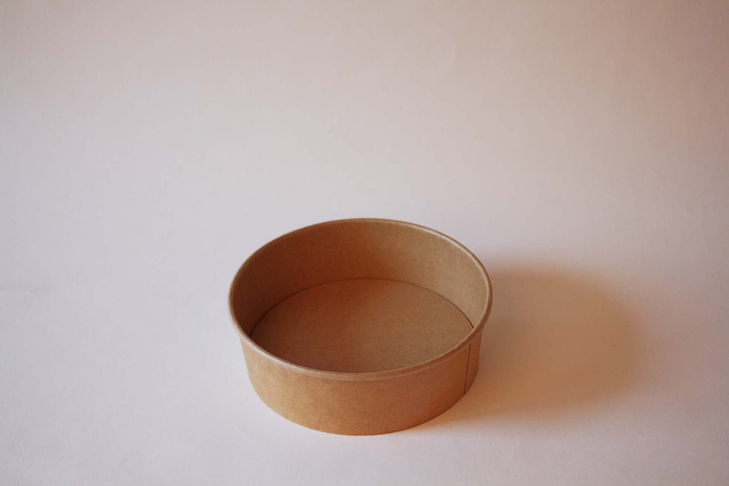 [394570] Karton Schale Ø185mm 1100 ml – 300 Stück, braun Hartpapier / ohne Deckel / 300 Stk.