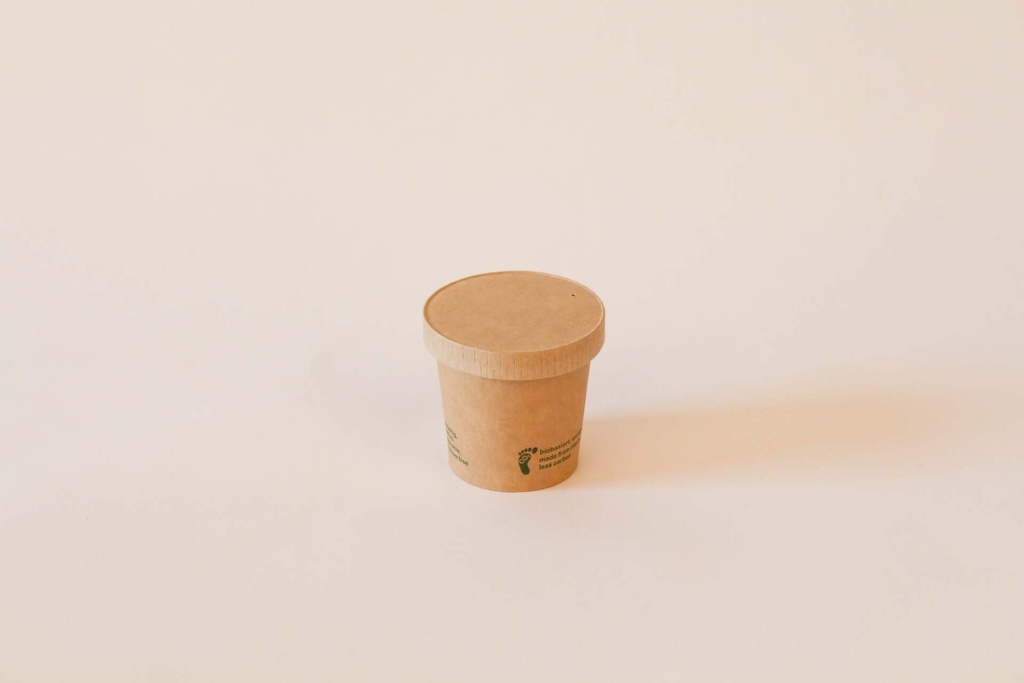 [682570 683900] Dressingbecher Ø62mm/100ml mit Deckel Pappe / braun / 2000 Stk.