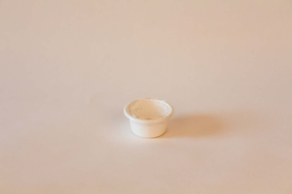 [628800 611170] Dressingbecher Ø62mm/60ml Bagasse / mit PLA Deckel / 2000 Stk.