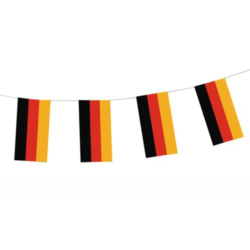 [10500] 10 x Flaggenkette, Papier 4 m "Deutschland" schwer entflammbar