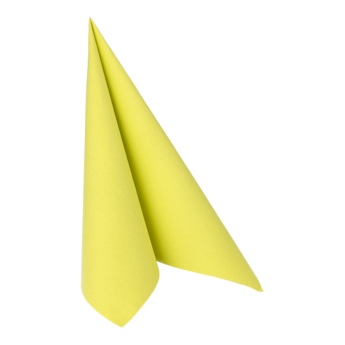 [10819] 5 x 50 Servietten "ROYAL Collection" 1/4-Falz 40 cm x 40 cm limonengrün