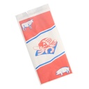 1000 Fleischerbeutel, Kraftpapier, gefädelt 28 cm x 14 cm x 6 cm weiss mit Druck, klein