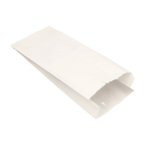 [11535] 1000 Papierfaltenbeutel, Cellulose, gefädelt 35 cm x 15 cm x 7 cm weiss Füllinhalt 2,5 kg