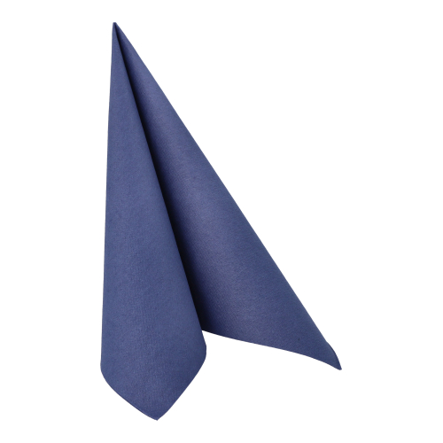 [11605] 5 x 50 Servietten "ROYAL Collection" 1/4-Falz 40 cm x 40 cm dunkelblau