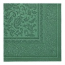5 x 50 Servietten "ROYAL Collection" 1/4-Falz 40 cm x 40 cm dunkelgrün "Ornaments"