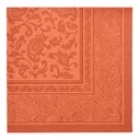 5 x 50 Servietten "ROYAL Collection" 1/4-Falz 40 cm x 40 cm terracotta "Ornaments"