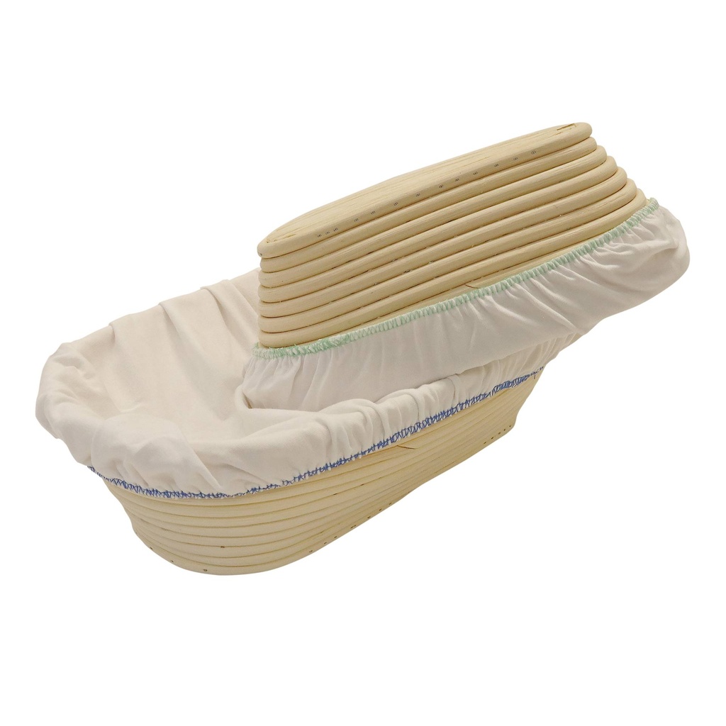 [201904] Gärtücher für rechteckige Gärkörbe, 120 x 270 mm, weiß