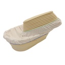 Gärtücher für rechteckige Gärkörbe, 120 x 270 mm, weiß