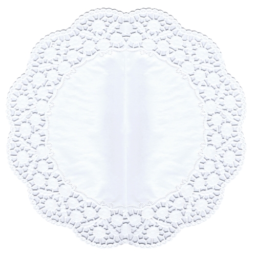 [12261] 25 x 6 Tortenspitzen rund Ø 36 cm weiss