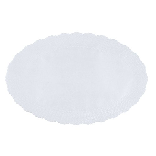 [12270] 10 x 500 Plattenpapiere oval 23 cm x 35,5 cm weiss