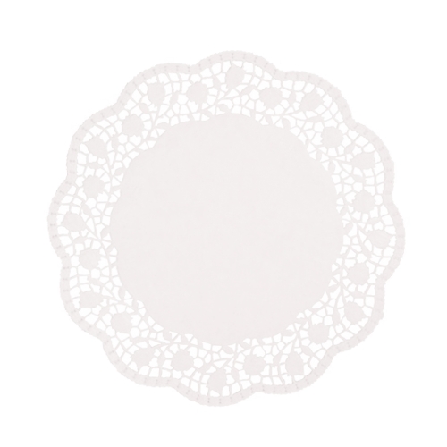 [12455] 20 x 100 Tortenspitzen rund Ø 25 cm weiss