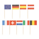 20 x 50 Deko-Picker 8 cm "Nationen"