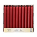 4 x 30 Tafelkerzen Ø 2,1 cm · 19,6 cm bordeaux