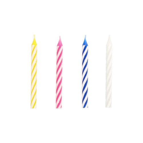 [16754] 12 x 144 Geburtstagskerzen 6 cm farbig sortiert