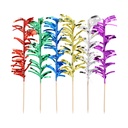 8 x 100 Deko-Picker 20 cm farbig sortiert "Palmblätter"