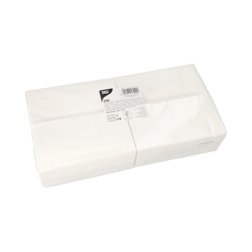 [17999] 4 x 250 Servietten, 2-lagig 1/8-Falz 33 cm x 33 cm weiss