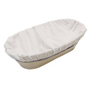 Gärtücher für rechteckige Gärkörbe, 14 x 42 cm, weiß