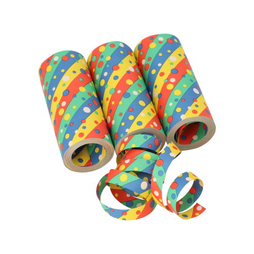 [18847] 10 x 3 Riesenluftschlangen 15 m "Confetti" flammhemmend