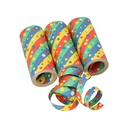 10 x 3 Riesenluftschlangen 15 m "Confetti" flammhemmend
