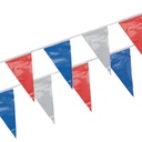 10 x Wimpelkette, Folie 4 m blau/weiss/rot wetterfest