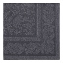 5 x 50 Servietten "ROYAL Collection" 1/4-Falz 40 cm x 40 cm schwarz "Ornaments"