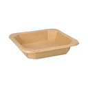 4 x 25 Lunchboxen, Pappe eckig 500 ml 3,3 cm x 16,2 cm x 16,2 cm braun
