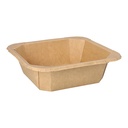 4 x 25 Lunchboxen, Pappe eckig 1000 ml 5,2 cm x 18 cm x 18 cm braun