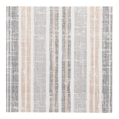 [37032] 5 x 50 Servietten "ROYAL Collection" 1/4-Falz 40 cm x 40 cm grau "Stripes"